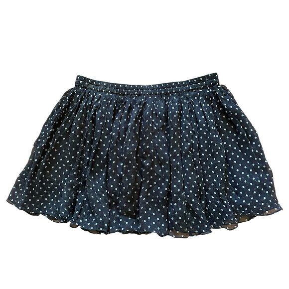 Mes Demoiselles Paris Silk Chiffon Polka Dot Mini Skirt Black & Gray, Size 38/S - Picture 4 of 4